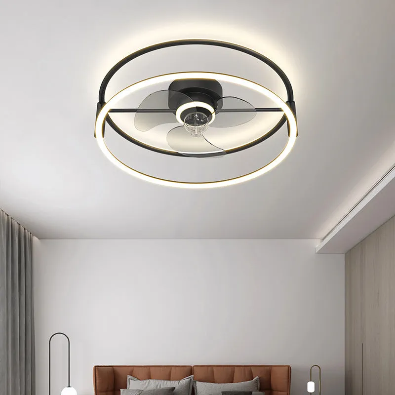 Modern Simple Dining Room Ceiling Fan Light