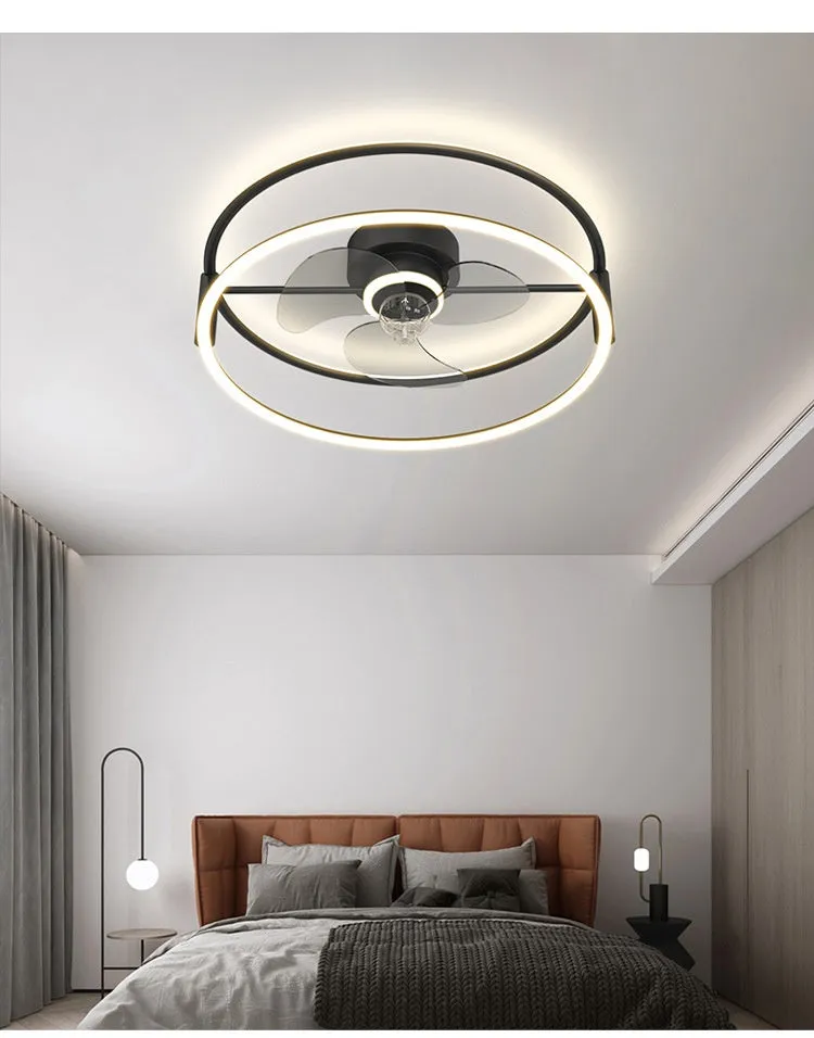 Modern Simple Dining Room Ceiling Fan Light