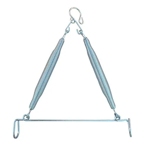 Mojo toys Hanging Spring For Baby Swing Cradle,Infant Jhula Swing Stainless Steel Spring Set Triangle,Spring For Hanging Cradle,Thottil Hook,Jhoola,Palna,Jula,Swing(Capacity = 15 Kgs),28 Cm,6 Cm