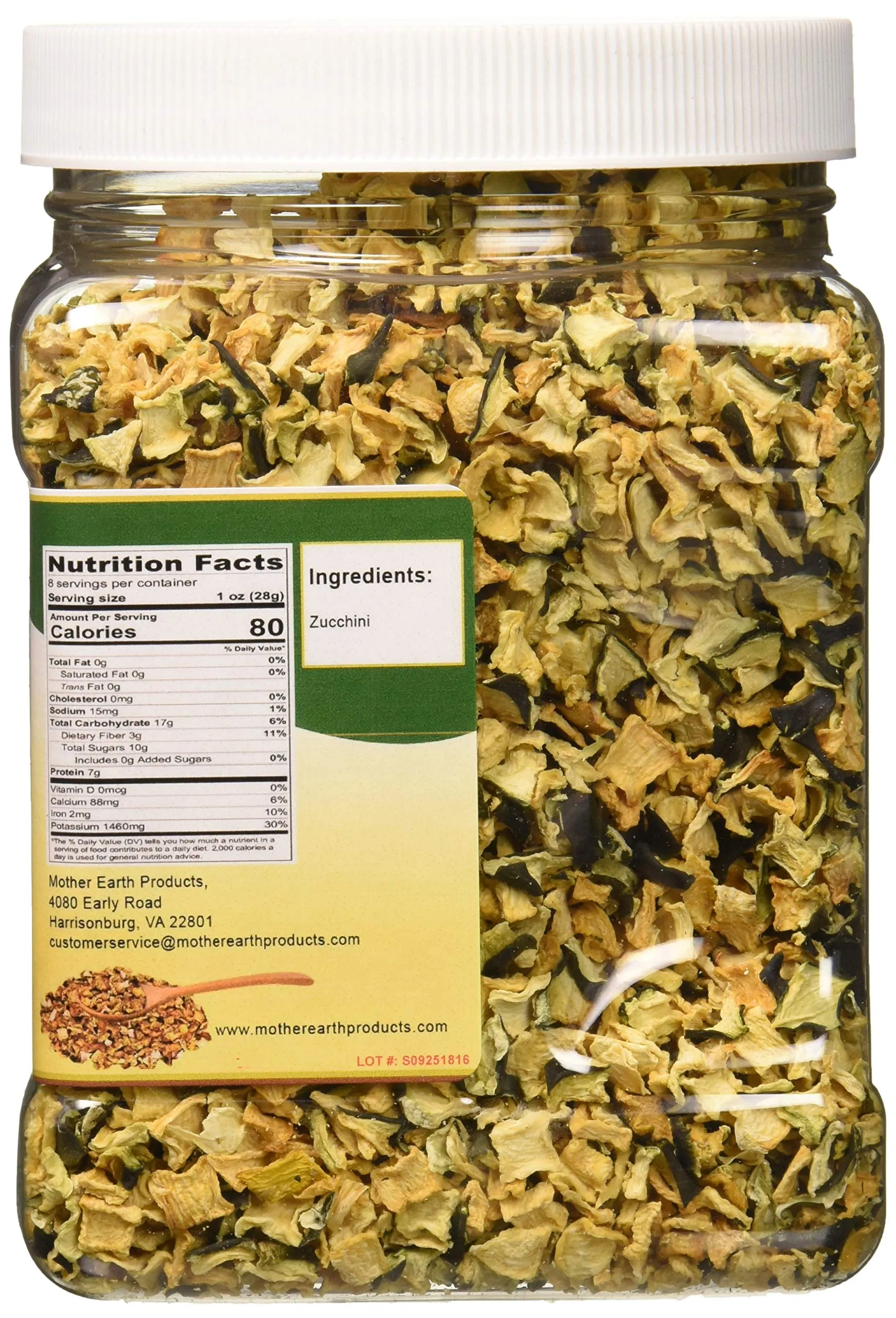 Mother Earth Products - Dehydrated Zucchini - Quart Jar