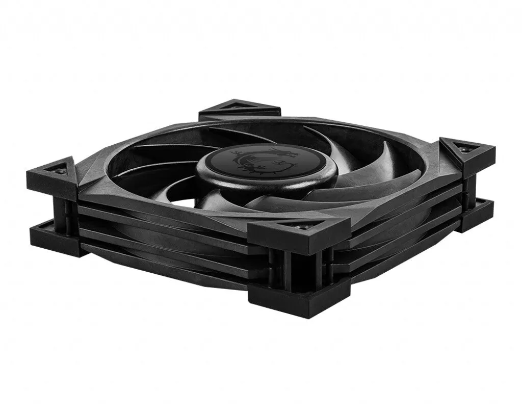 MSI MEG SILENT GALE P12 Premium Silent Fan '120mm, PWM, Balanced Static Pressure airflow, LCP Fan Blade, HDB Bearing, Anti-Vibration pads, 300mm cable'