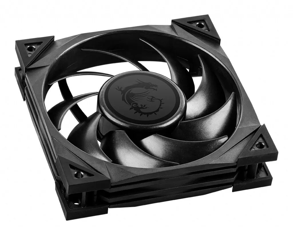 MSI MEG SILENT GALE P12 Premium Silent Fan '120mm, PWM, Balanced Static Pressure airflow, LCP Fan Blade, HDB Bearing, Anti-Vibration pads, 300mm cable'