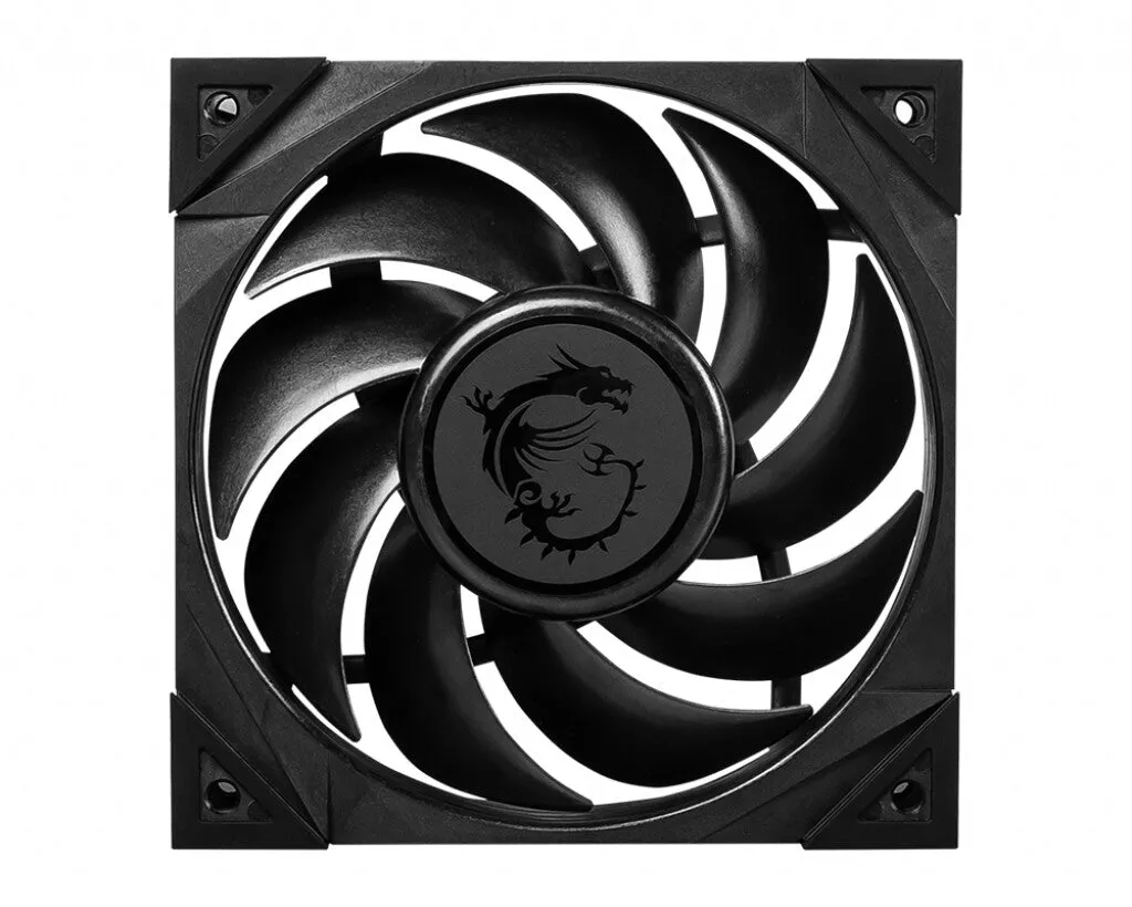 MSI MEG SILENT GALE P12 Premium Silent Fan '120mm, PWM, Balanced Static Pressure airflow, LCP Fan Blade, HDB Bearing, Anti-Vibration pads, 300mm cable'