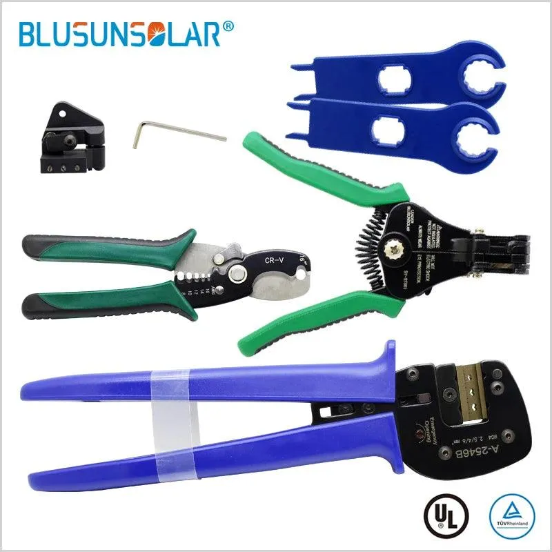 Mti Tools Wire Crimper Tools Kit Solar Cable Solar Plug Terminal Crimper Plier Wire Cutter  Wire Stripper SOLAR Spanner Wrench