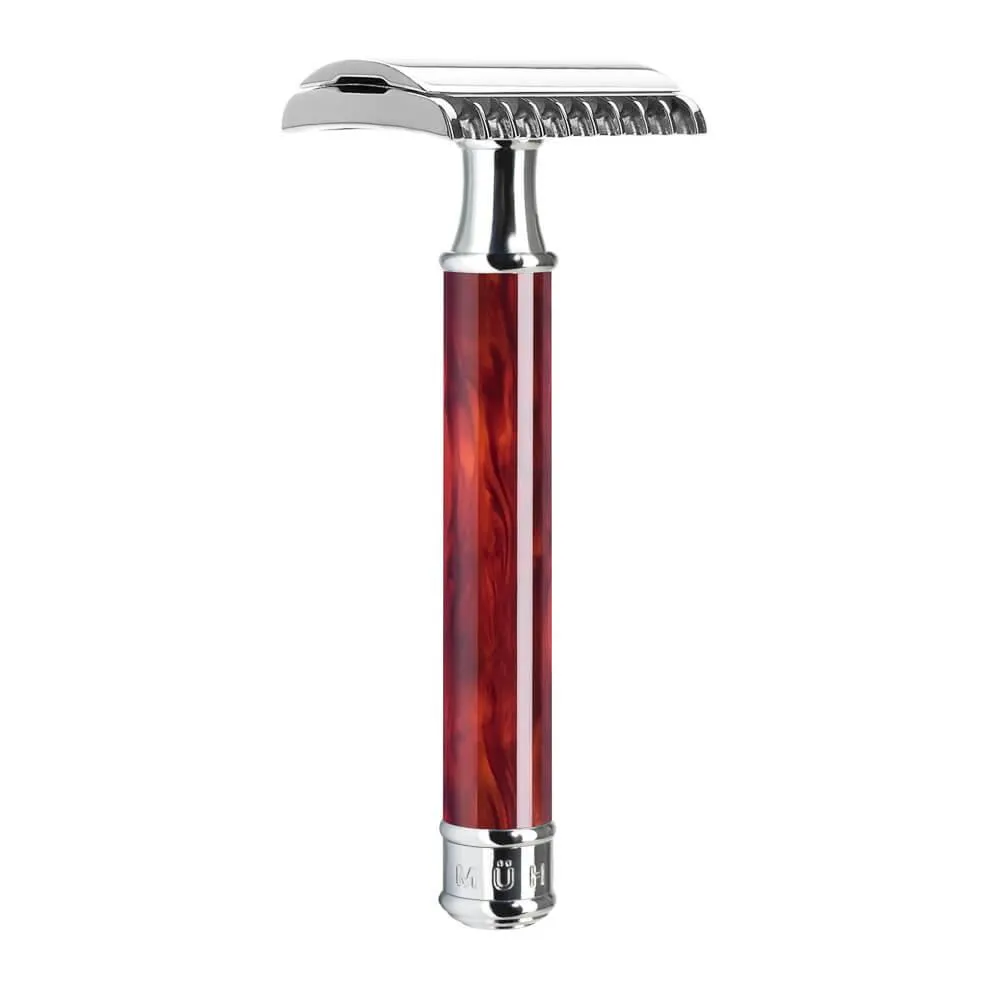 Muhle R103 Open Comb Classic Safety Razor, Faux Tortoise Handle