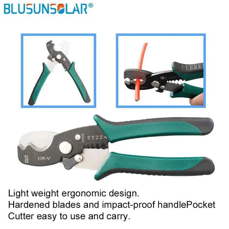 Multi Tools Wire Crimper Tools Kit Cable Solar Terminal Crimper  Wire Cutter  Wire Stripper spanner Wrench   Solar Connector