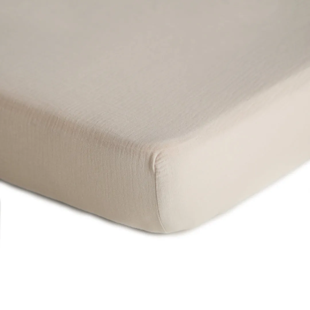 Mushie Extra Soft Muslin Crib Sheet