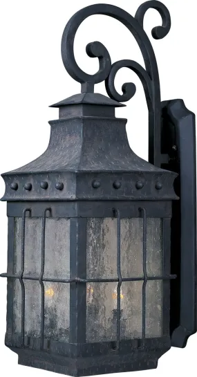 Nantucket 4-Light Outdoor Wall Lantern in Country Forge