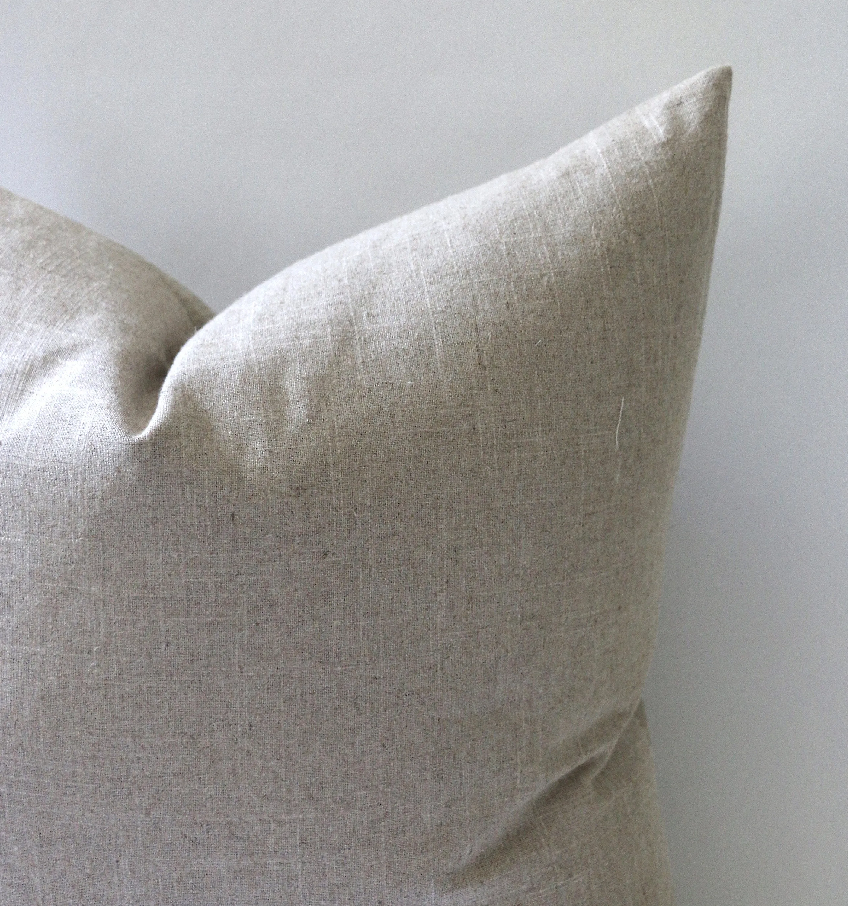 Natural Flax Linen Throw pillow cover / Light Beige Grey pillow / Farmhouse Pillow / Greige linen pillow / Oatmeal linen pillow Cover