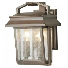 Newlyn 2Lt Outdoor Wall Light in Aged Bronze