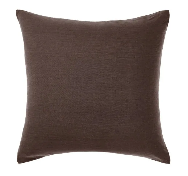 Nimes Linen European Pillowcase Espresso