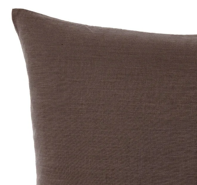 Nimes Linen European Pillowcase Espresso