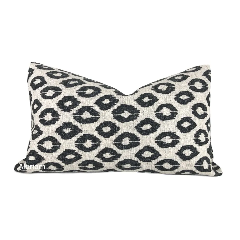 Nola Black Cream Animal Dots Pillow Cover (Fabric by the Yard available)