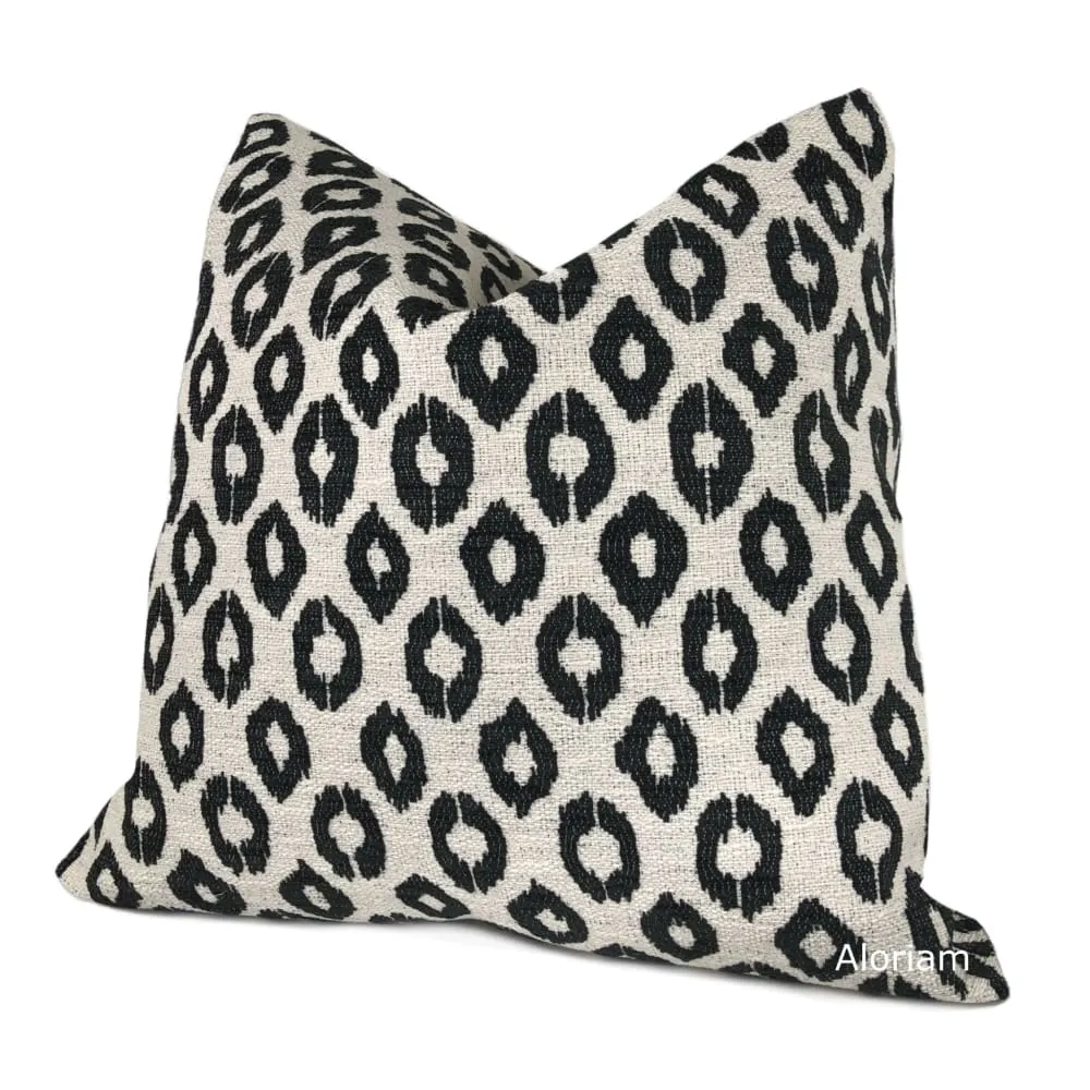 Nola Black Cream Animal Dots Pillow Cover (Fabric by the Yard available)