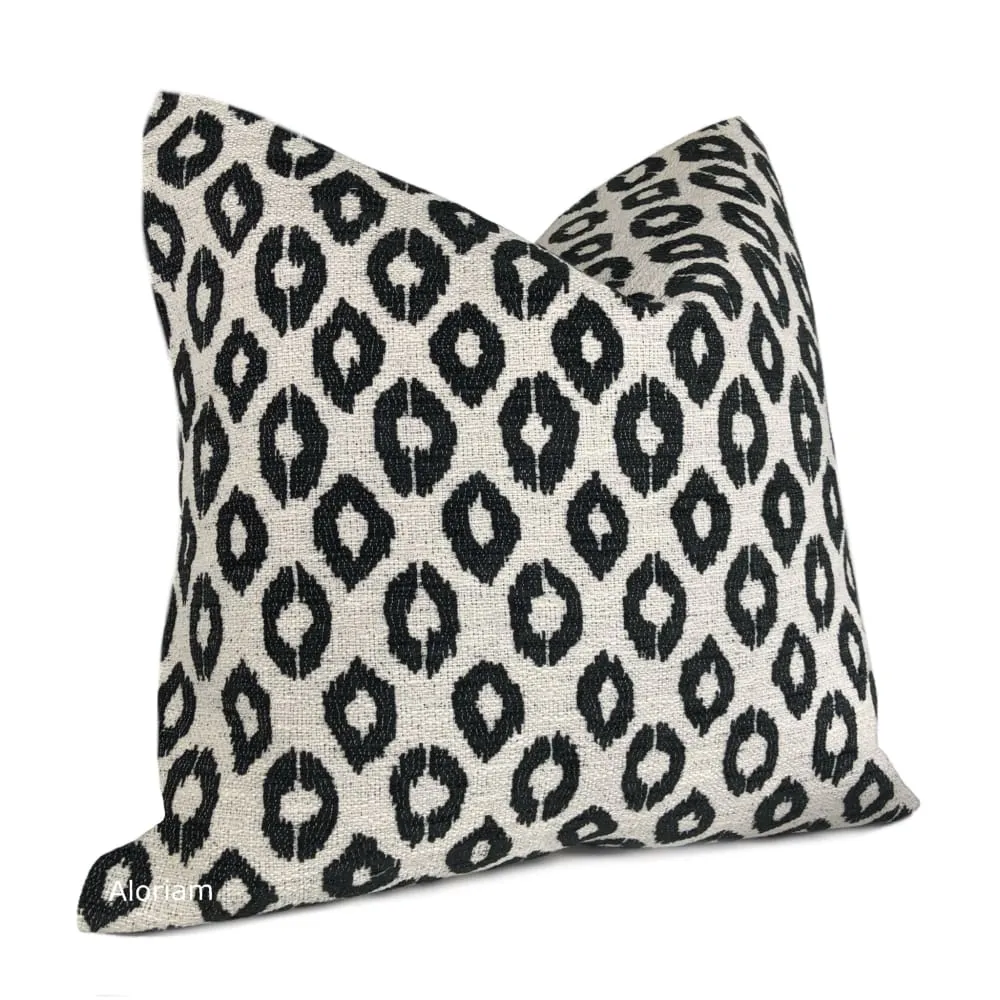 Nola Black Cream Animal Dots Pillow Cover (Fabric by the Yard available)