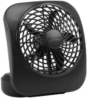 O2C FD05004BLK Black 5" 2 Speed Portable Battery Operated Fan - Quantity of 2