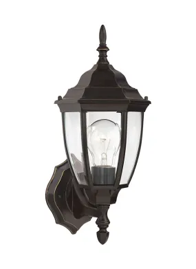 One Light Outdoor Wall Lantern , Bakersville Collection, Antique Bonze