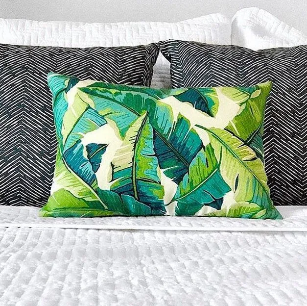 One Navy Herringbone Tweed Style Zippered Pillow Cover