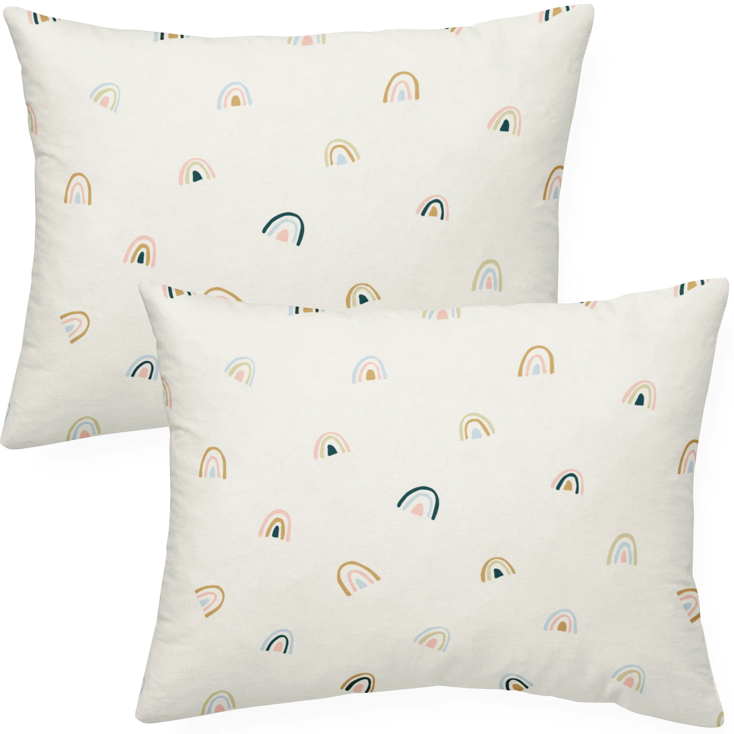 Organic Toddler Pillowcase - Rainbow