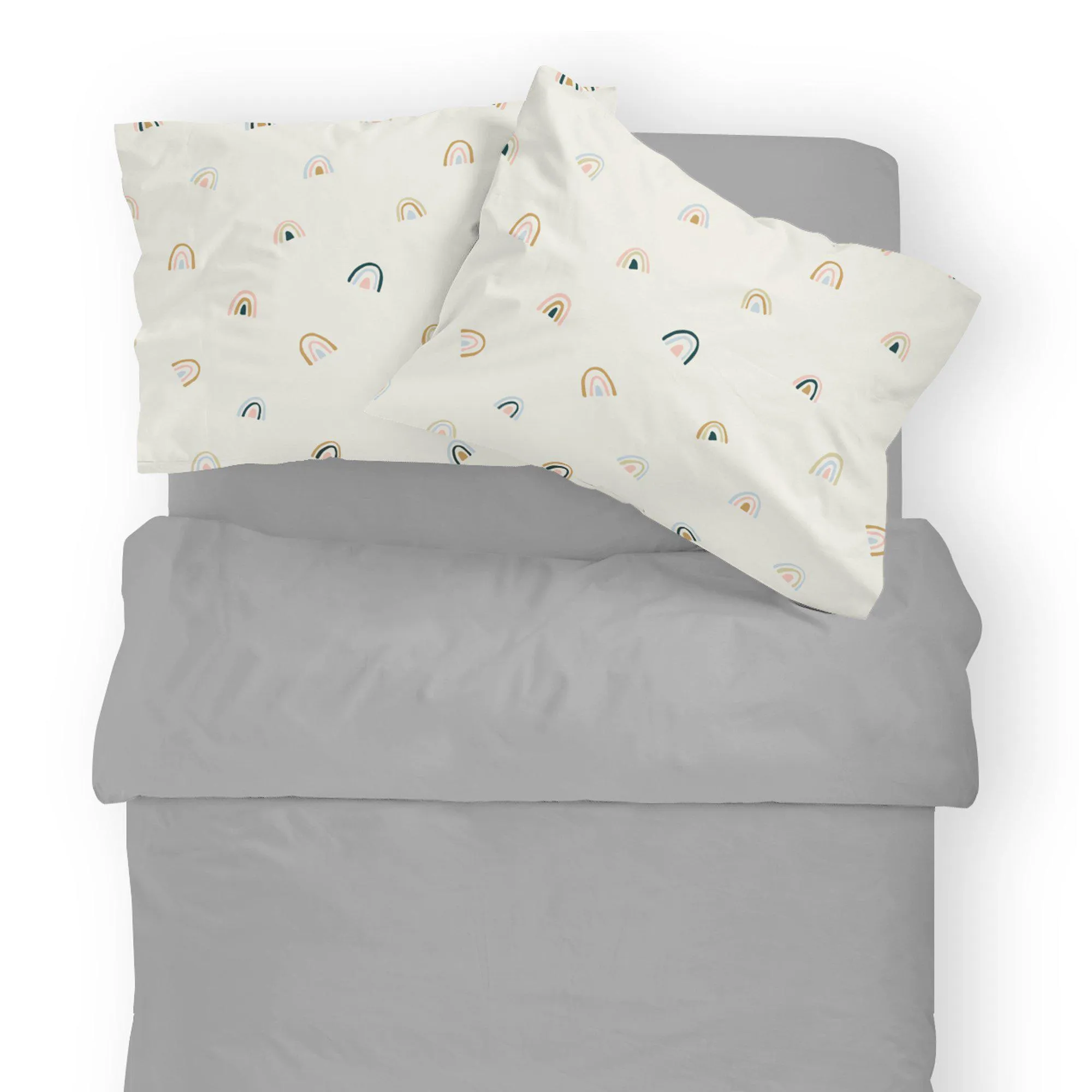 Organic Toddler Pillowcase - Rainbow