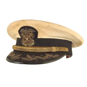 Original U.S. WWI Era Volunteer Life Saving Corps (USVLSC) Officer Visor Cap - The Dreadnaught Battleship by Max Cohn of Brooklyn