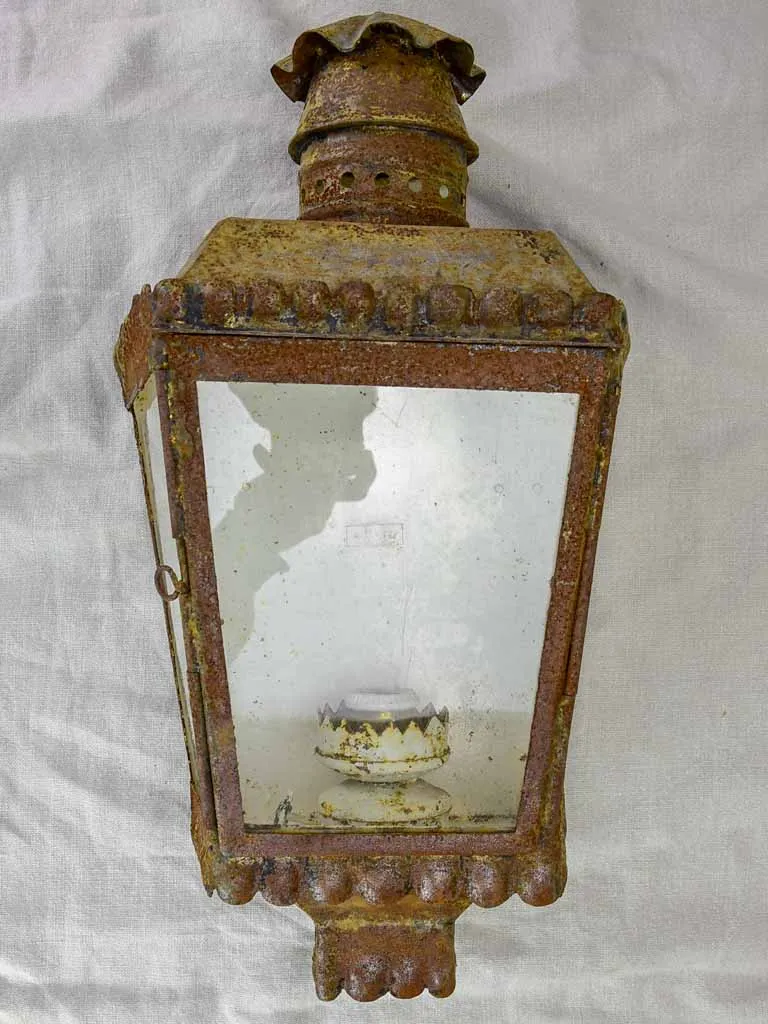 Pair of antique French wall lanterns 20"