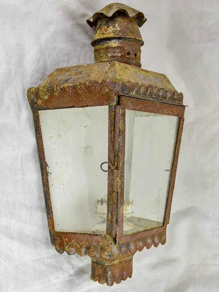 Pair of antique French wall lanterns 20"