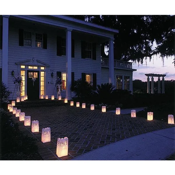 Paper Lantern Wedding Luminaries Decorations - Set of 12