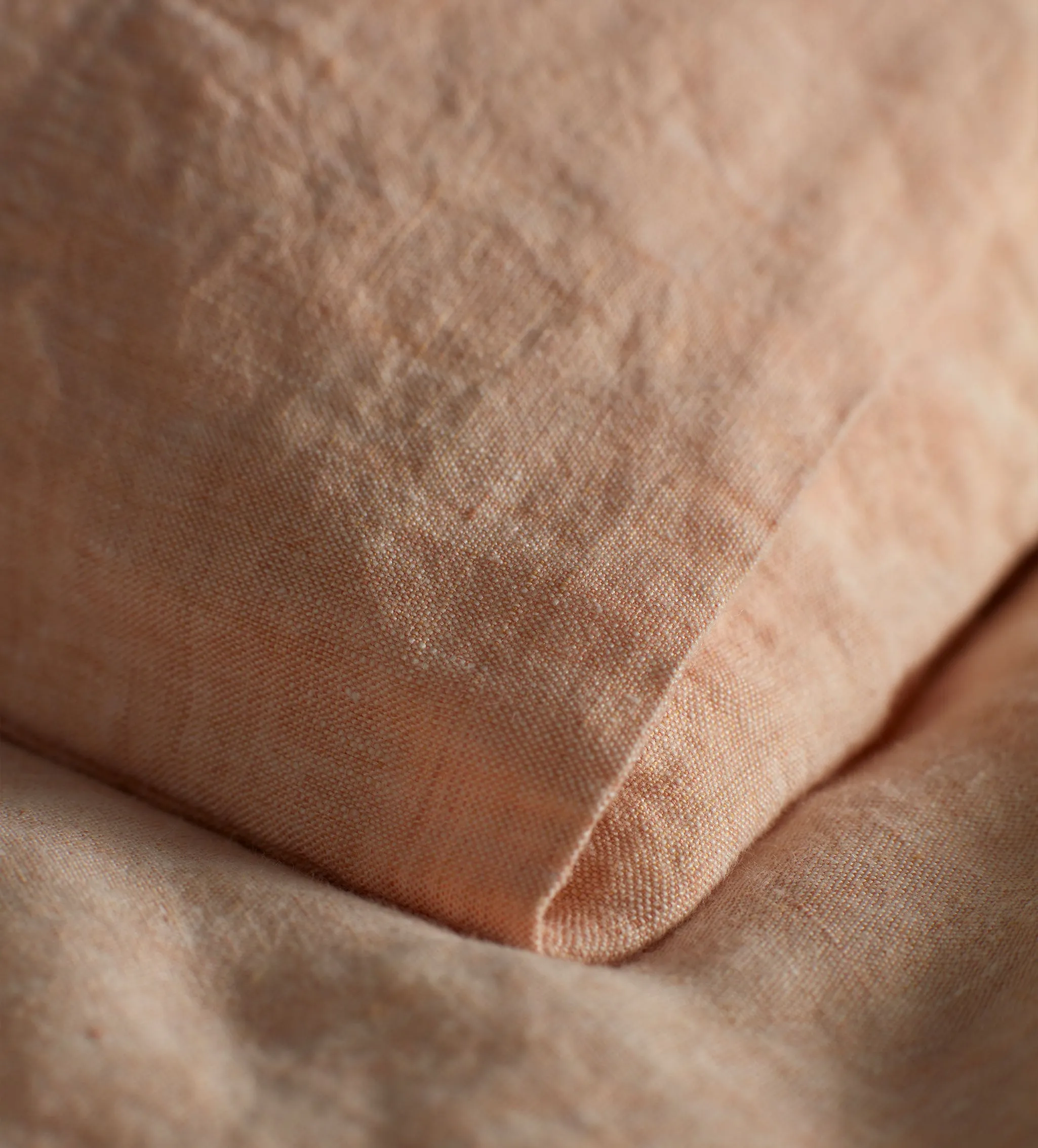 Peach 100% Linen Housewife Pillowcase