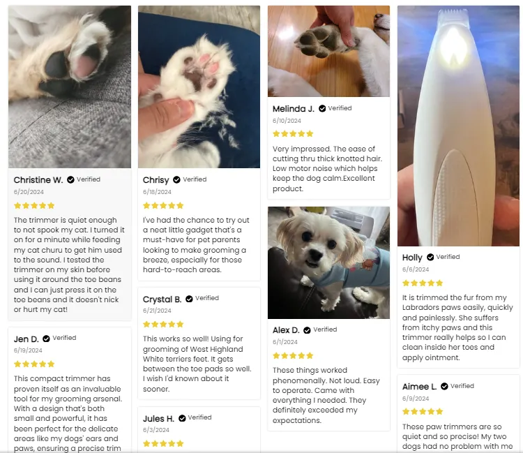 Pet Hair Trimmer With Led Light