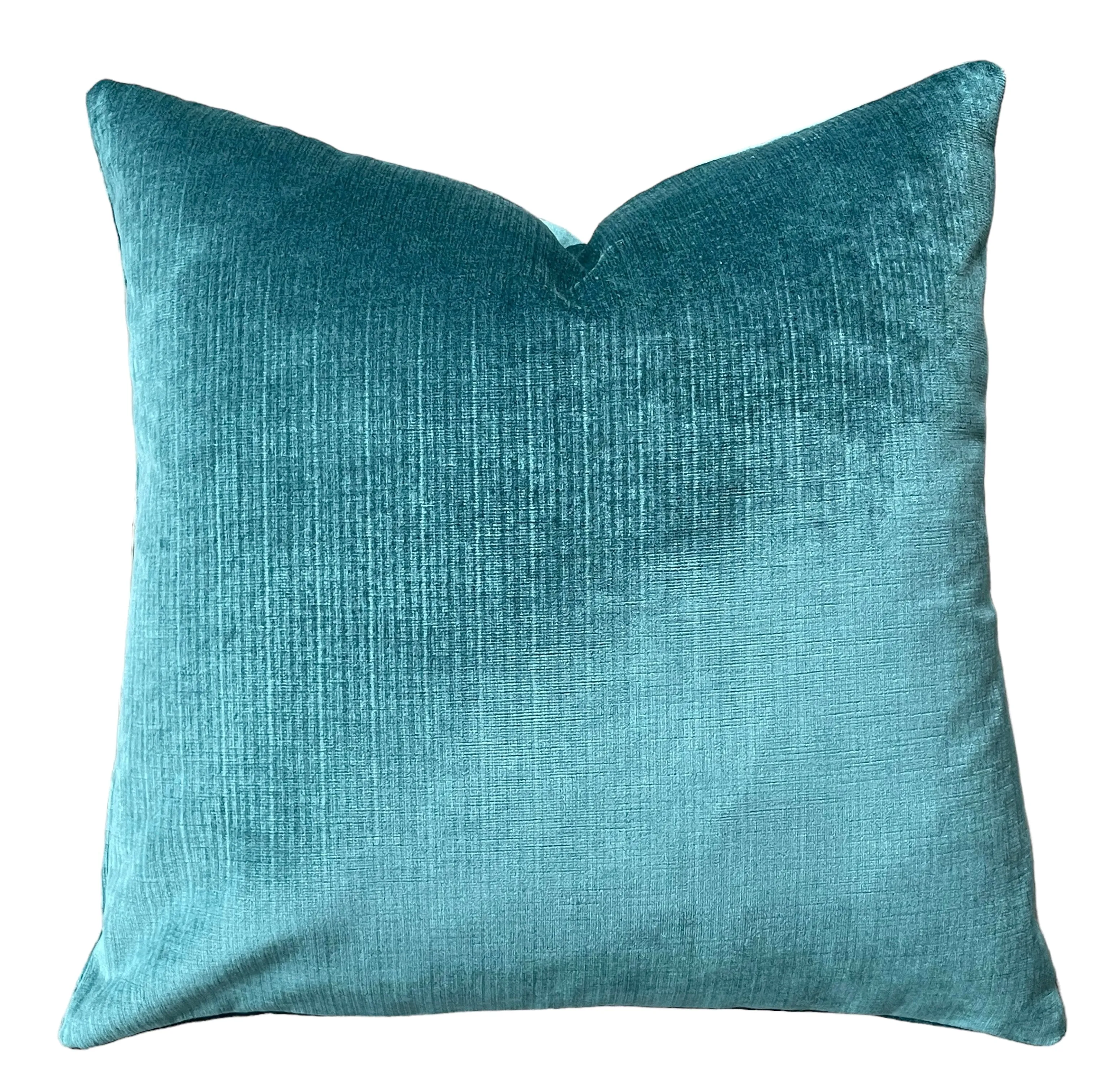 Petrol Blue Velvet Pillow Cover / Dark Turquoise Velvet Cushion Cover / ZIPPER Pillow Cover / Solid Velvet Pillow Cover