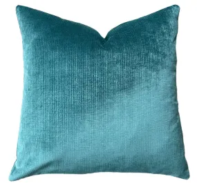 Petrol Blue Velvet Pillow Cover / Dark Turquoise Velvet Cushion Cover / ZIPPER Pillow Cover / Solid Velvet Pillow Cover