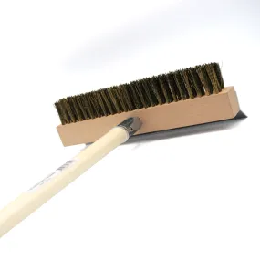 Pizza Oven Brush / Scraper Brass bristles 1.5mtr handle