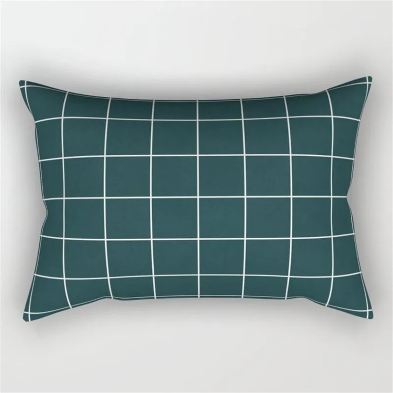 Plaid Pillowcase for Living Room Sofa