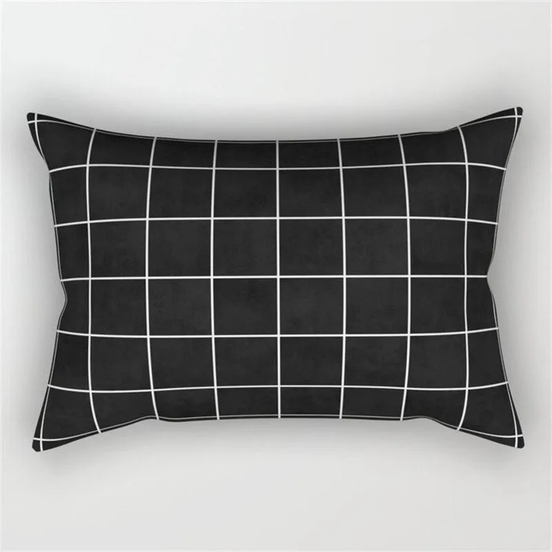 Plaid Pillowcase for Living Room Sofa