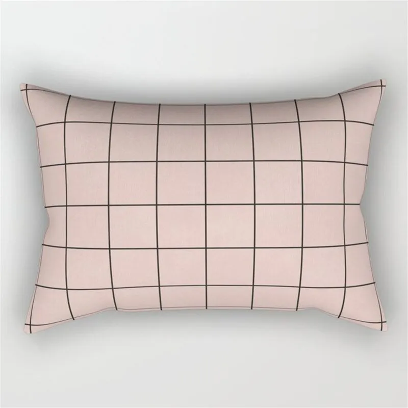 Plaid Pillowcase for Living Room Sofa