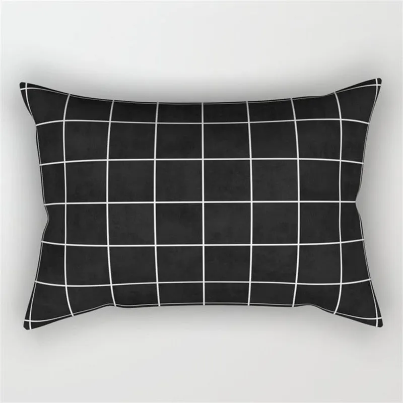 Plaid Pillowcase for Living Room Sofa