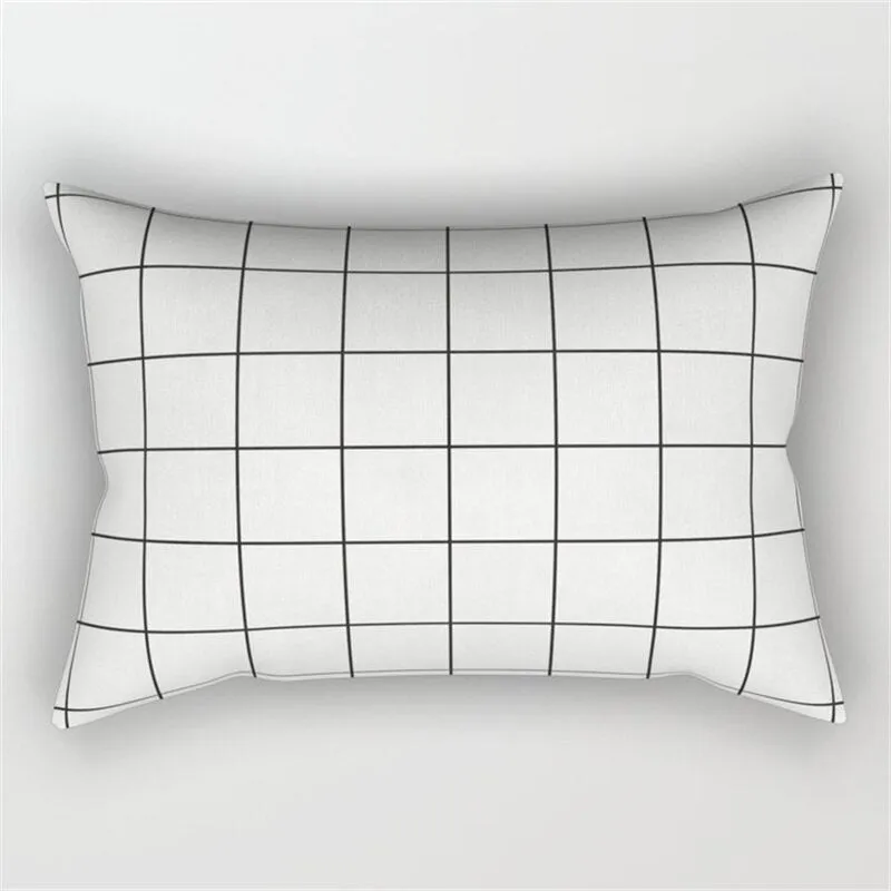 Plaid Pillowcase for Living Room Sofa