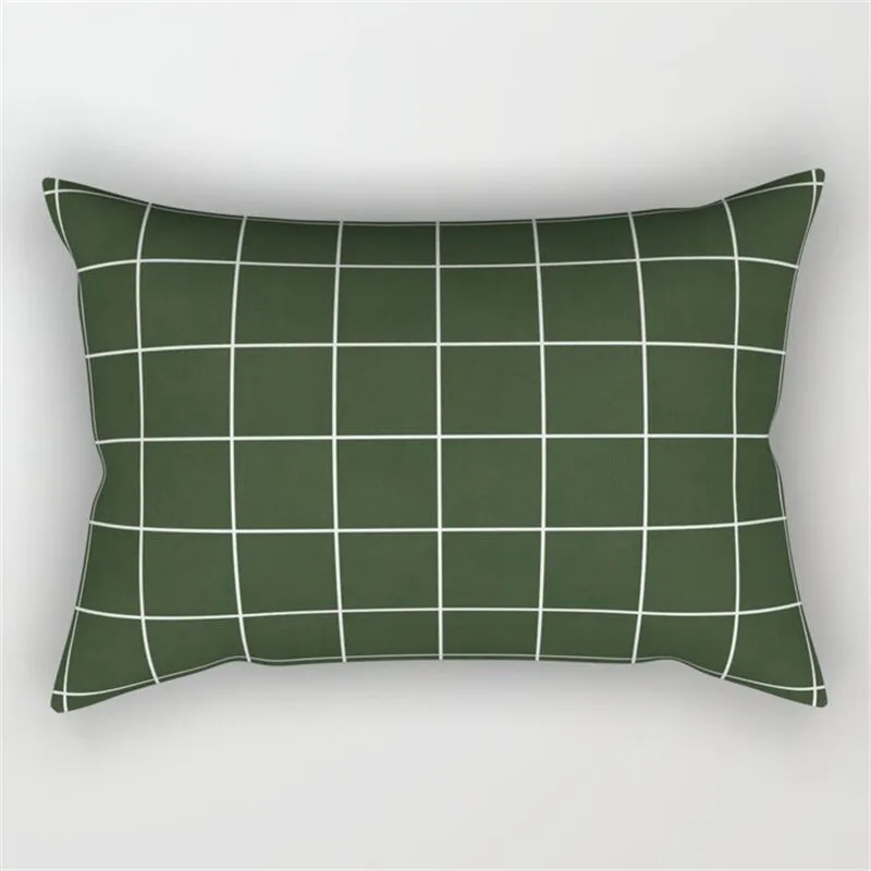 Plaid Pillowcase for Living Room Sofa