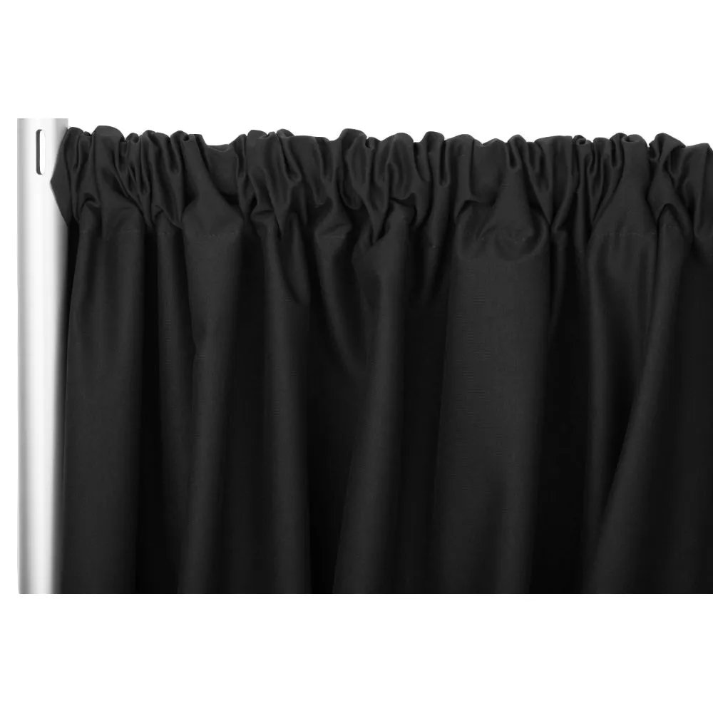 Poly Premier Fire Retardant (FR) 10ft H x 60" W drape/backdrop - Black