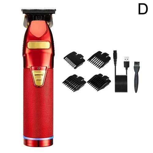 Professional Hair Trimmer Gold For Men Rechargeable Barber Cordless