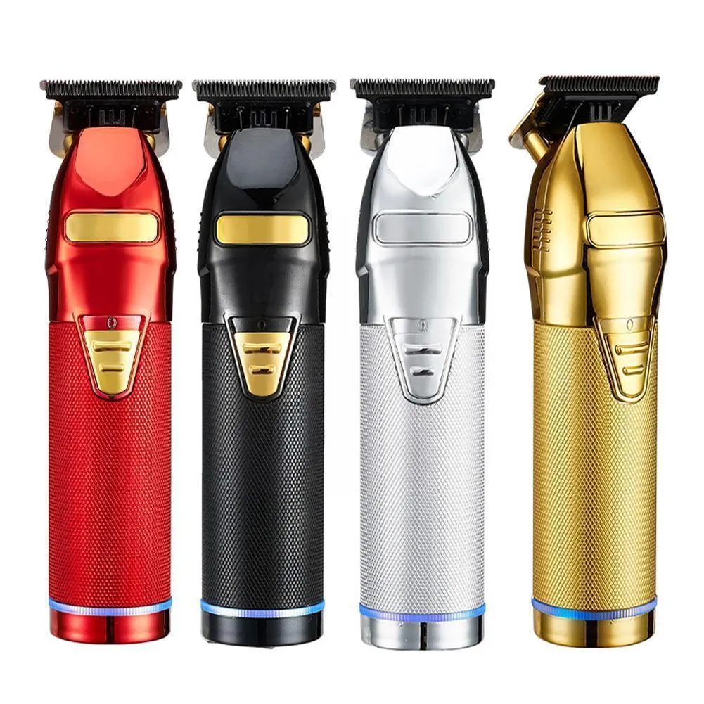 Professional Hair Trimmer Gold For Men Rechargeable Barber Cordless