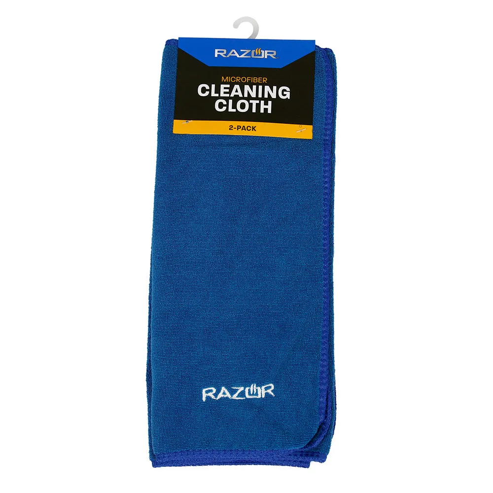 Razor Microfiber Cleaning Cloth Griddle Towels Lint-Free Machine Washable 2 Pack