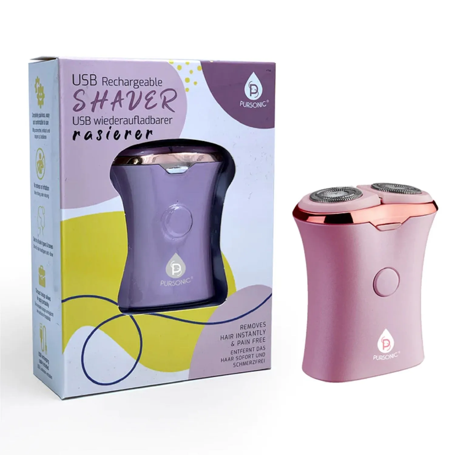 Rechargeable USB Ladies Shaver, Removes Hair Instantly & Pain Free