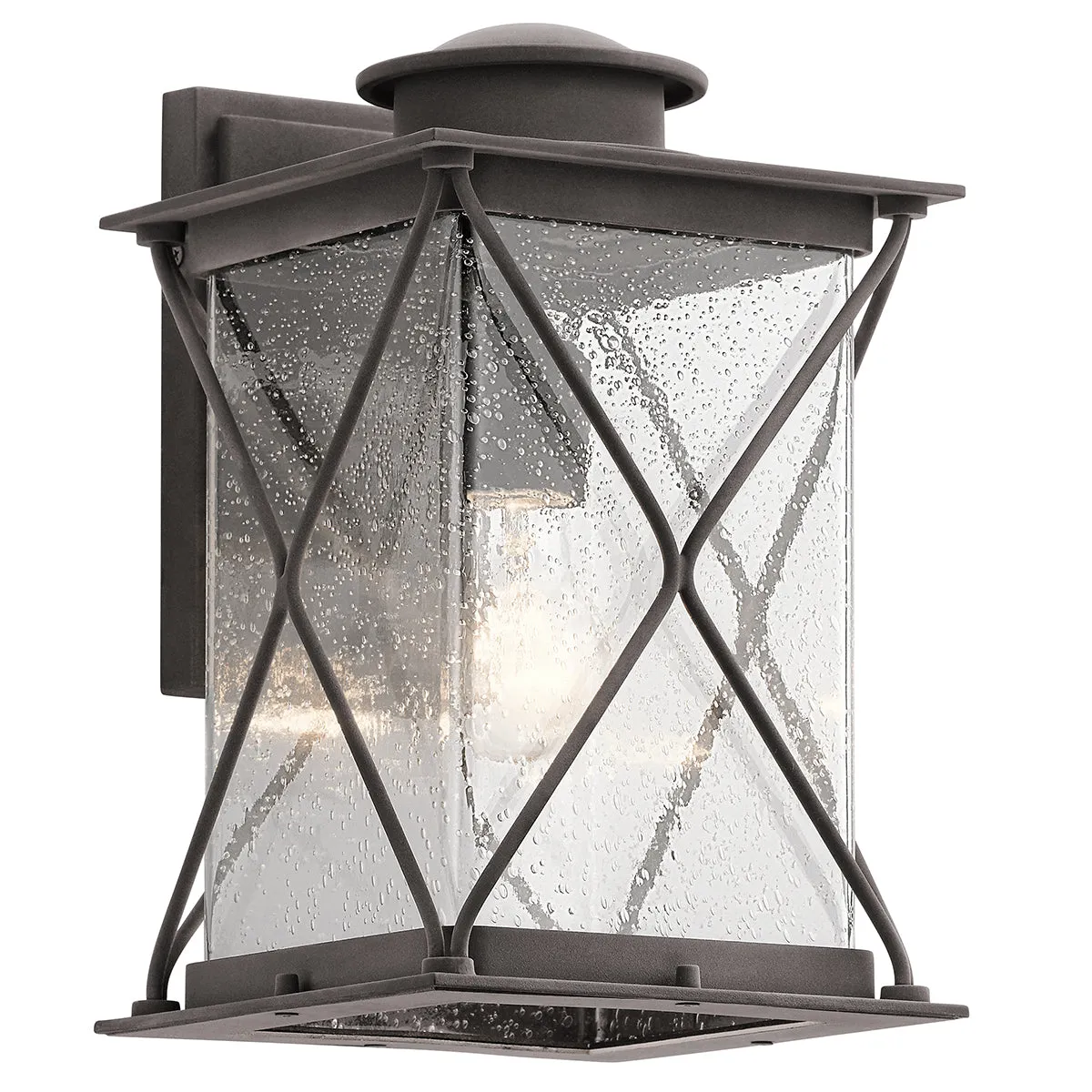 Rosemarkie Textured Weathered Zink Medium Outdoor Wall Light - 9856