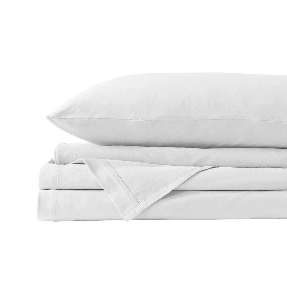 Royal Comfort Jersey Cotton Quilt Cover Set  King White