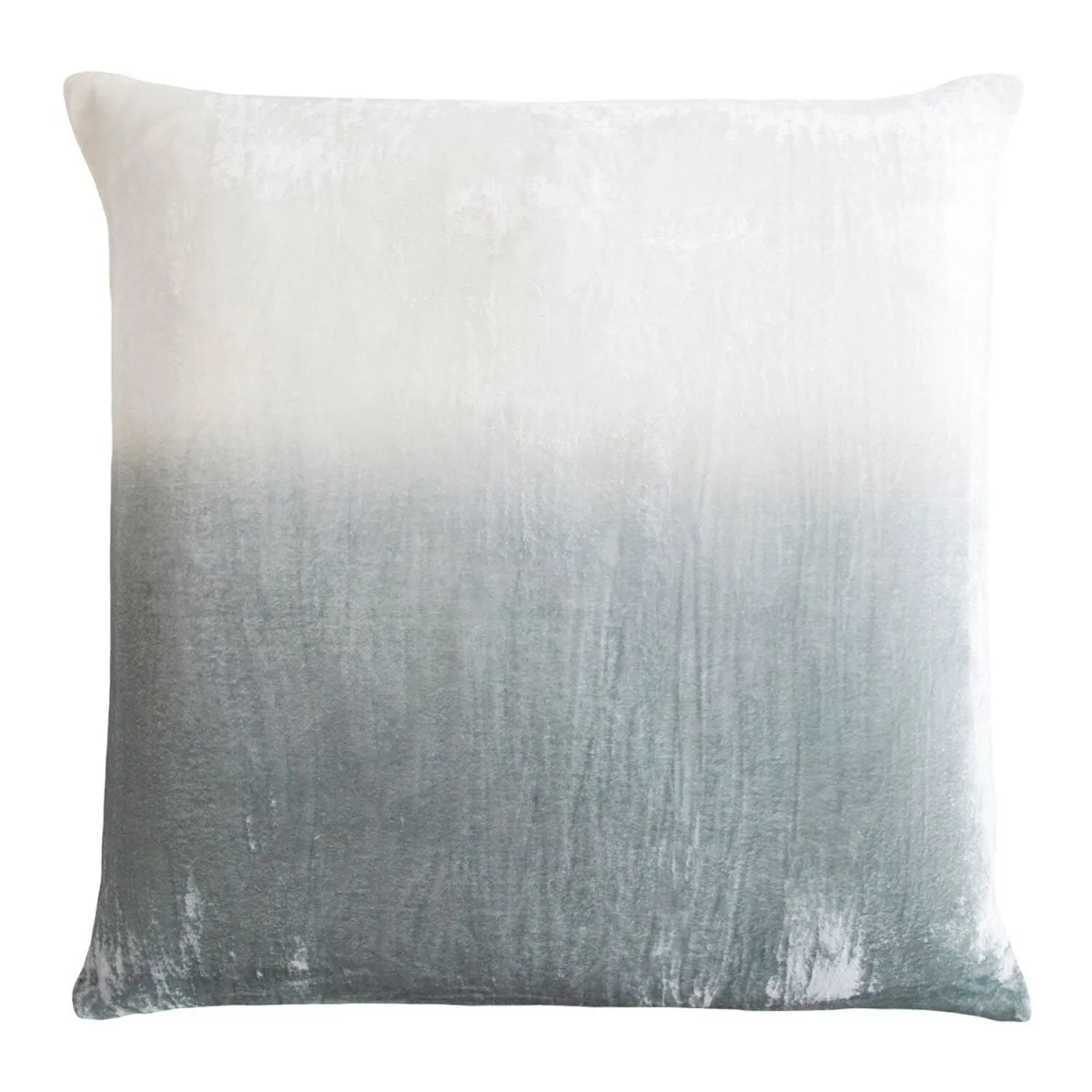 Sage & White Dip Dyed Velvet Pillow by Kevin O’Brien Studio