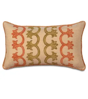 Samarkand Hand-Painted Lumbar Pillow Cover 13x22