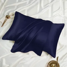 Satin Silk Standard Midnight Blue Pillowcase