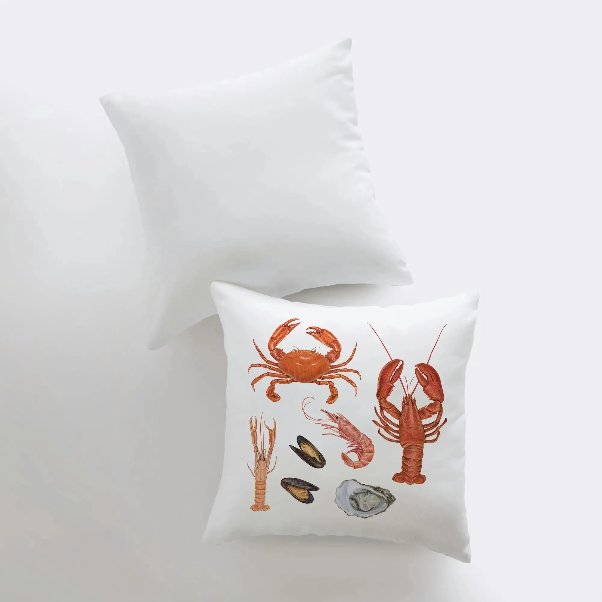 Sea Crustaceans | Throw Pillow | Home Décor | Modern Décor | Nautical | Ocean | Gift for Her | Accent Pillow Cover | Beach | Sea